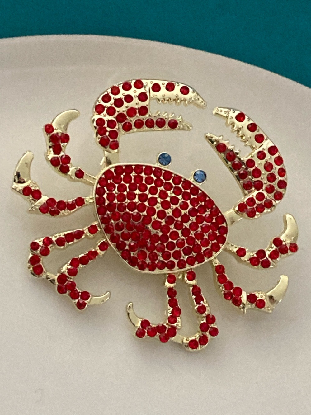 Red Crab Brooch Pin Pendant